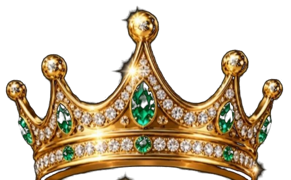 Certifiably Chosen emerald and gold crown